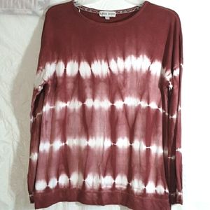 Knox RosebRust White Tie Dye Lightweight Long Sleeve Shirt